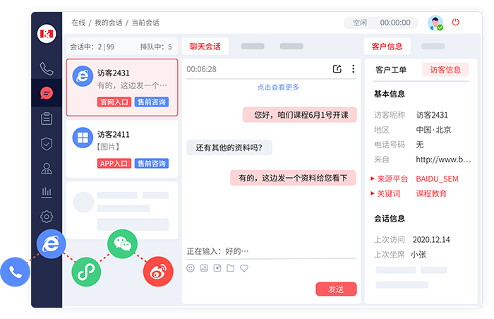 智能在線客服平臺（全渠道客戶服務平臺）